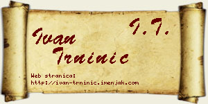Ivan Trninić vizit kartica